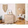 Karl Home 3-Drawer Natural MDF (Medium-Density Fiberboard) 31.5in. W Chest of Drawer