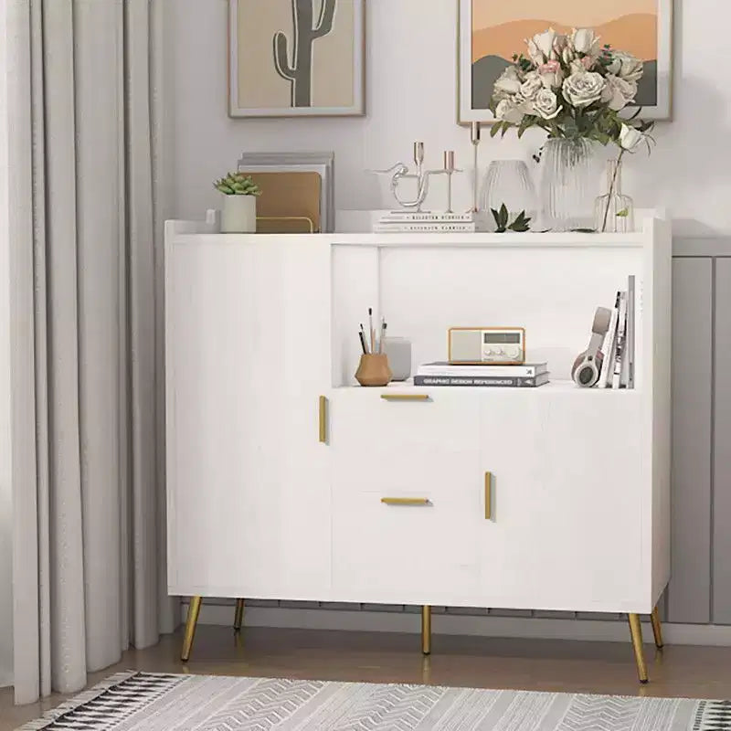 Buffet Cabinet with Drawersof 2 set), 40 Sideboard Buffet Storage Cabinet with Shelves and Doors