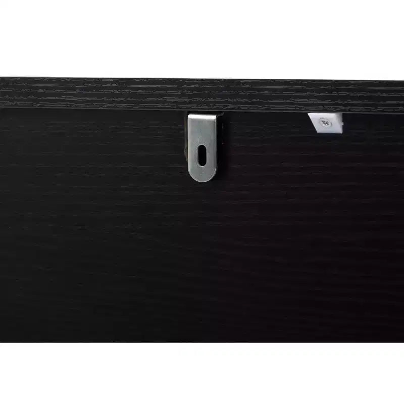 AEELLEEA Aiho Black 5-Drawer Tall Dresser Chest - Wood Storage Organizer with Metal Handles for Bedroom, Hallway