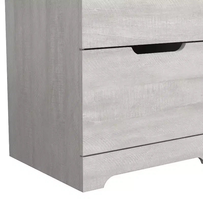 Galano Modern 2-Drawer Nightstand with Cutout Handles 18.7 W 15.7 D 23.7 H