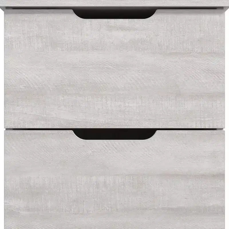 Galano Modern 2-Drawer Nightstand with Cutout Handles 18.7 W 15.7 D 23.7 H