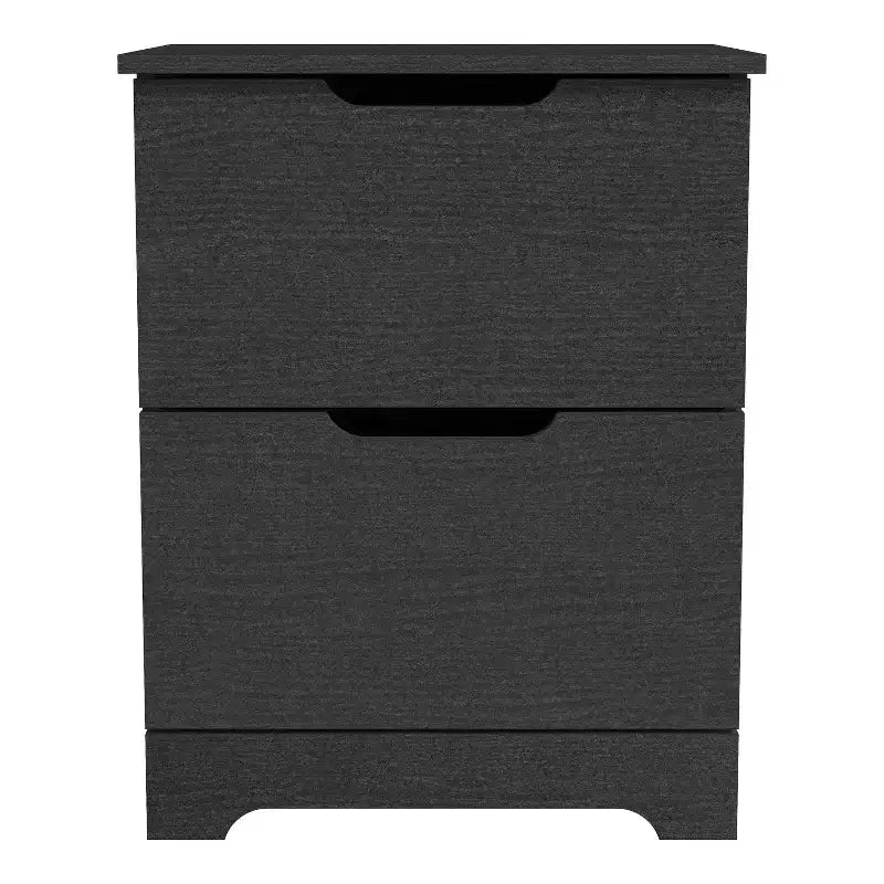 Galano Modern 2-Drawer Nightstand with Cutout Handles 18.7 W 15.7 D 23.7 H