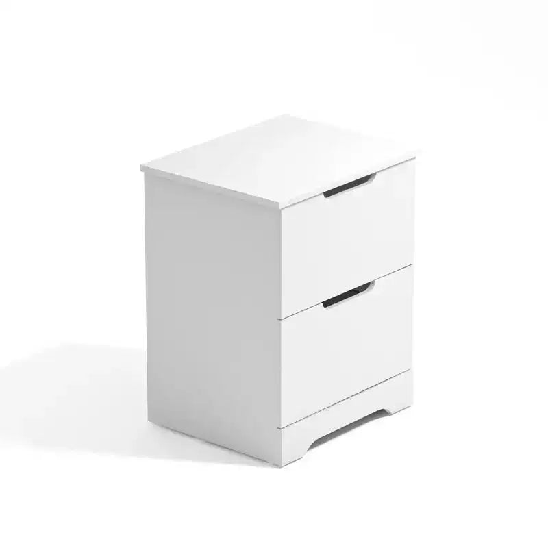 Galano Modern 2-Drawer Nightstand with Cutout Handles 18.7 W 15.7 D 23.7 H