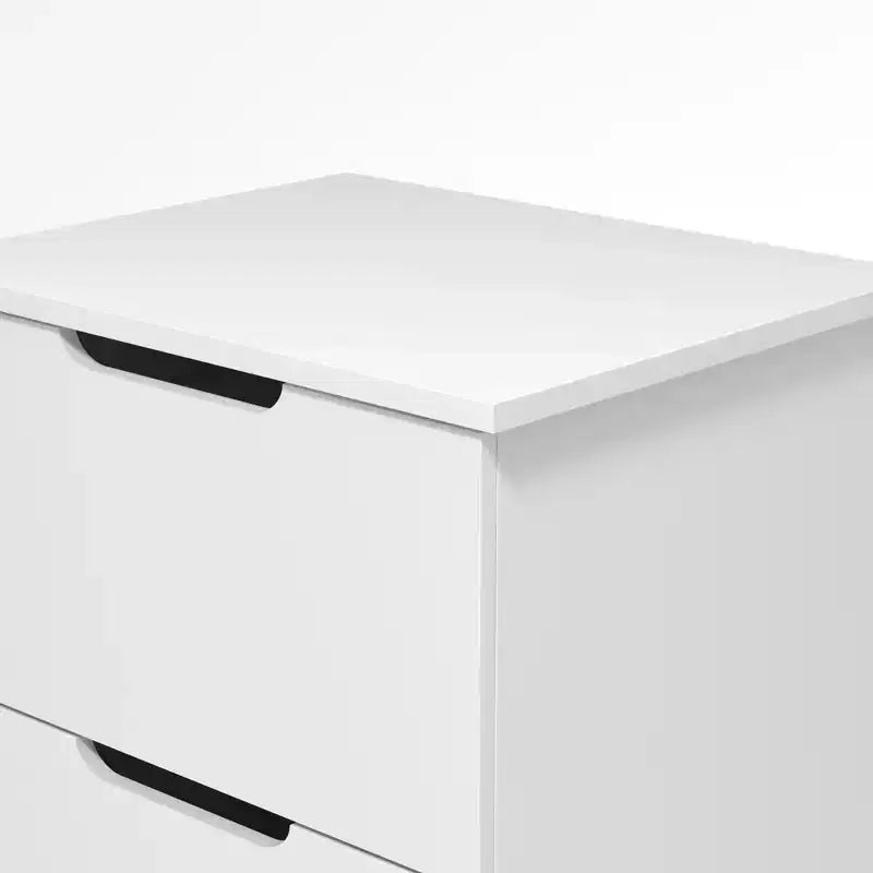 Galano Modern 2-Drawer Nightstand with Cutout Handles 18.7 W 15.7 D 23.7 H