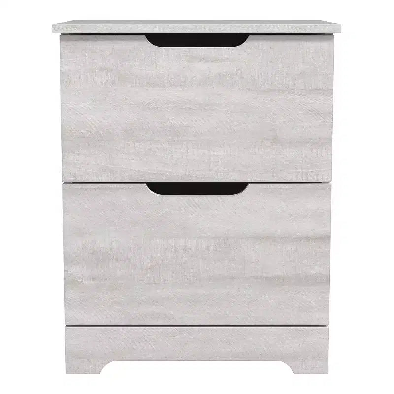 Galano Modern 2-Drawer Nightstand with Cutout Handles 18.7 W 15.7 D 23.7 H