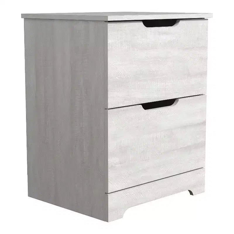 Galano Modern 2-Drawer Nightstand with Cutout Handles 18.7 W 15.7 D 23.7 H