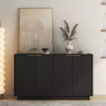 GDFStudio Aurora Modern Fluted Sideboard Buffet Cabinet with Adjustable Shelves
