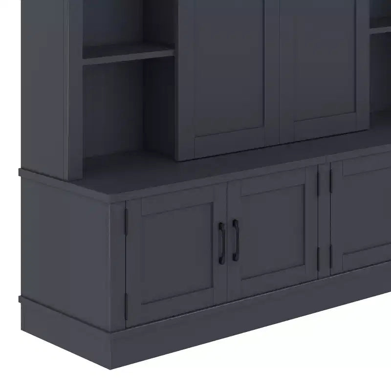 66H Hall Tree with Shoe Storage, Farmhouse Entryway Cabinet with Sliding Barn Doors & Shelves - ModernLuxe