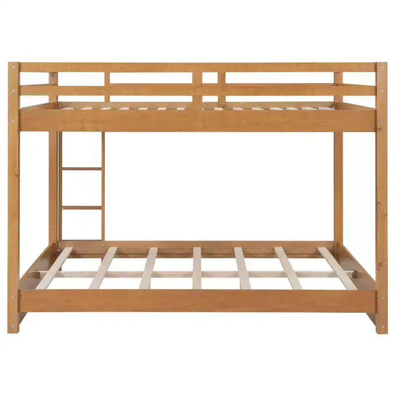 Luxystar Queen Size Wooden Bunk Bed with Ladder for Kids Room and Apartment