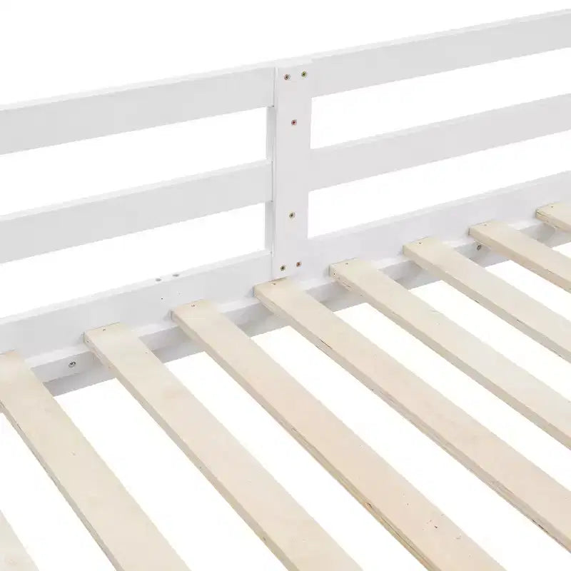Luxystar Queen Size Wooden Bunk Bed with Ladder for Kids Room and Apartment