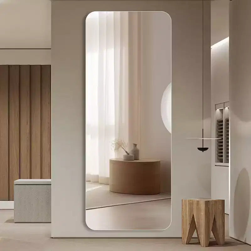 TUYOHW Modern Full Length Body Mirror for Bedroom,Dressing Room,Explosion-proof Standing Full Wall Mirror with Round Corner,64.9