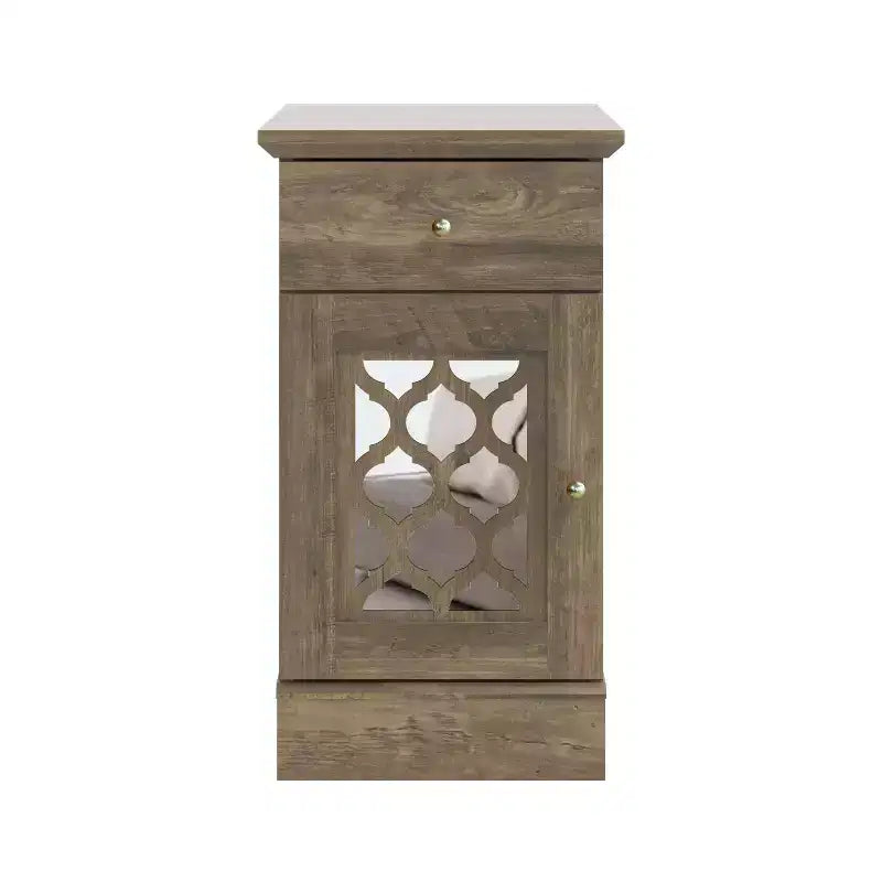 Galano End Table with Drawer and Cabinet Storage 22 W 14 D 25 H