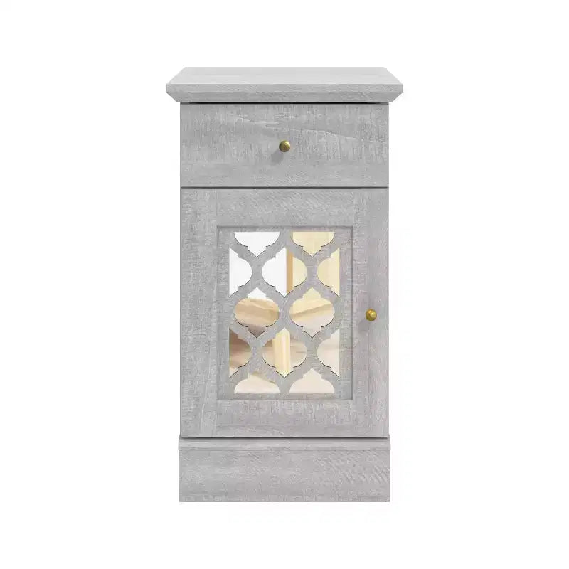Galano End Table with Drawer and Cabinet Storage 22 W 14 D 25 H