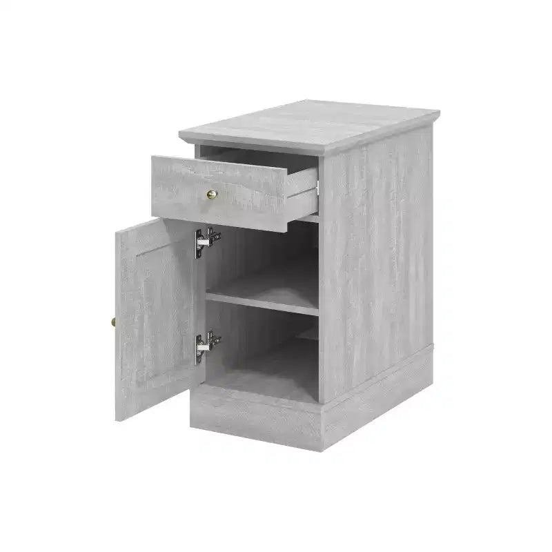 Galano End Table with Drawer and Cabinet Storage 22 W 14 D 25 H