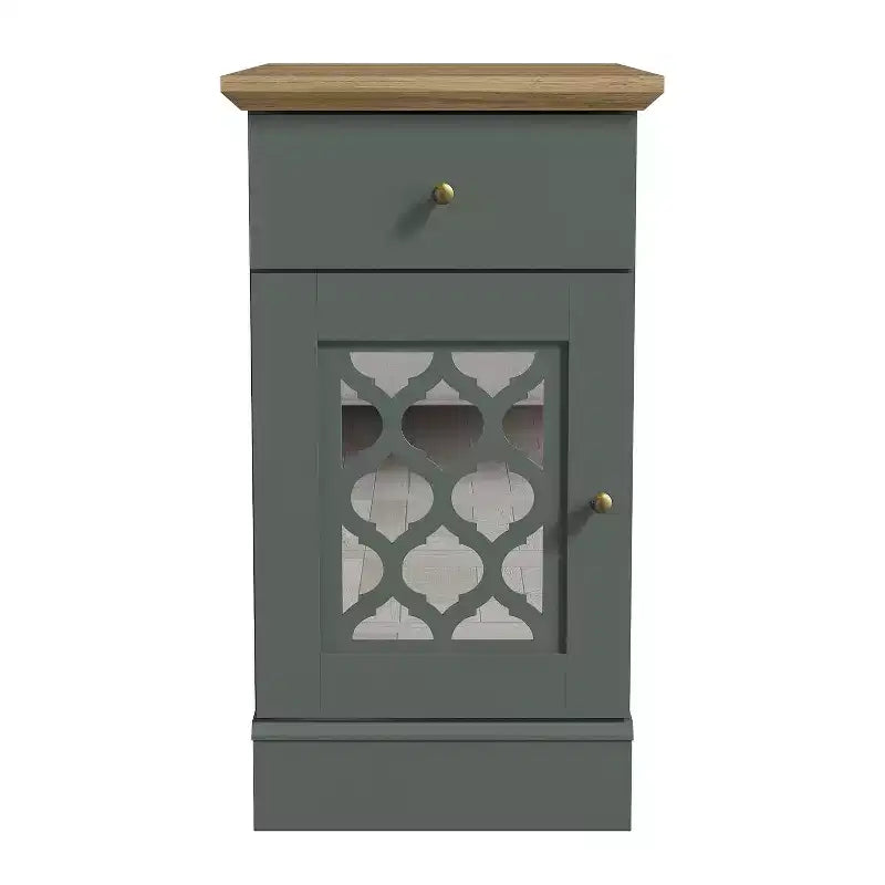 Galano End Table with Drawer and Cabinet Storage 22 W 14 D 25 H