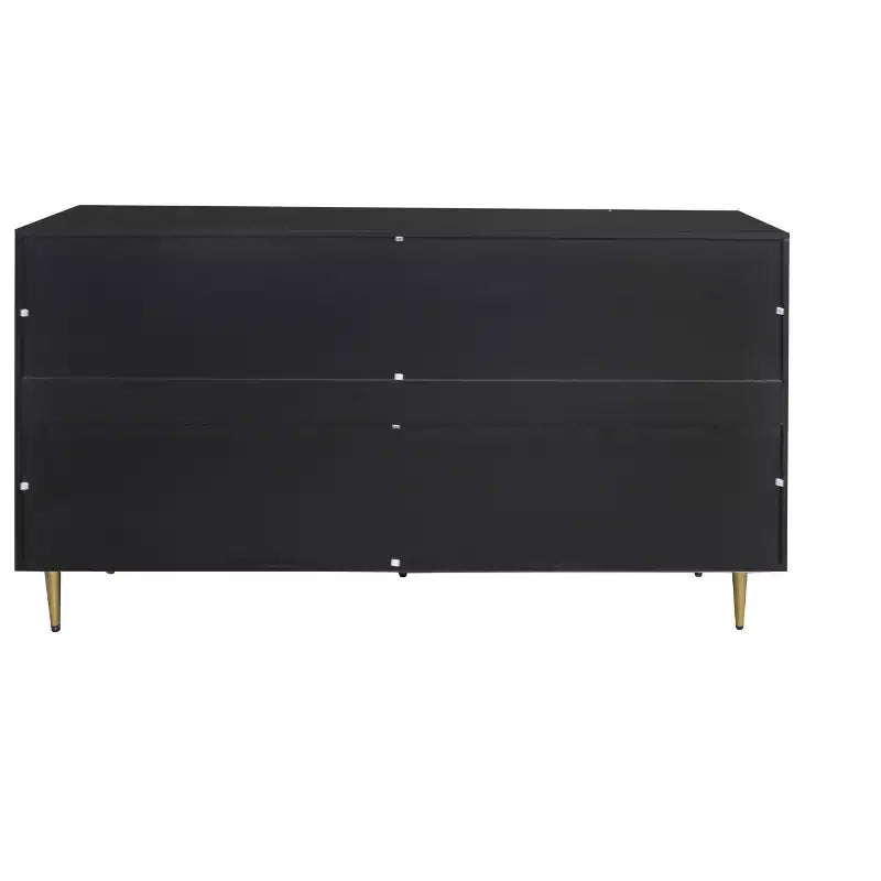 TUYOHW Lacquered 4 Door Wooden Cabinet Sideboard,Console Table with Gold Knobs,Adjustable Shelves,Buffet Server Storage for Entryway,Dining Room