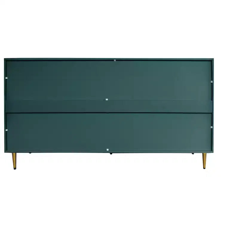 TUYOHW Lacquered 4 Door Wooden Cabinet Sideboard,Console Table with Gold Knobs,Adjustable Shelves,Buffet Server Storage for Entryway,Dining Room