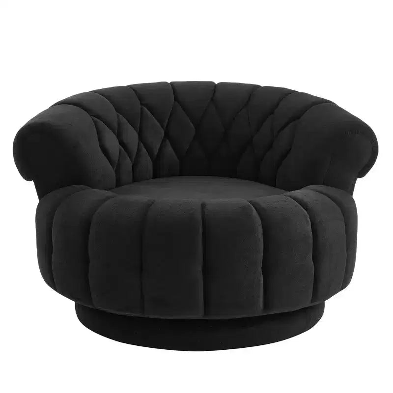 360 Swivel Round Accent Chair, Swivel Chair Sofa Chair Barrel Chair Round Club Chair for Living Room and Bedroom - ModernLuxe