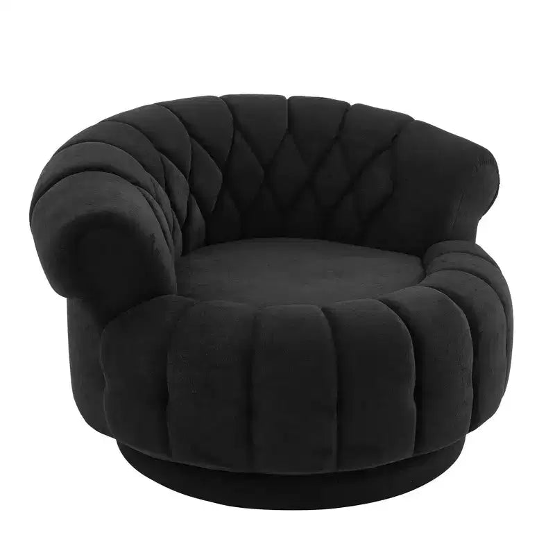 360 Swivel Round Accent Chair, Swivel Chair Sofa Chair Barrel Chair Round Club Chair for Living Room and Bedroom - ModernLuxe