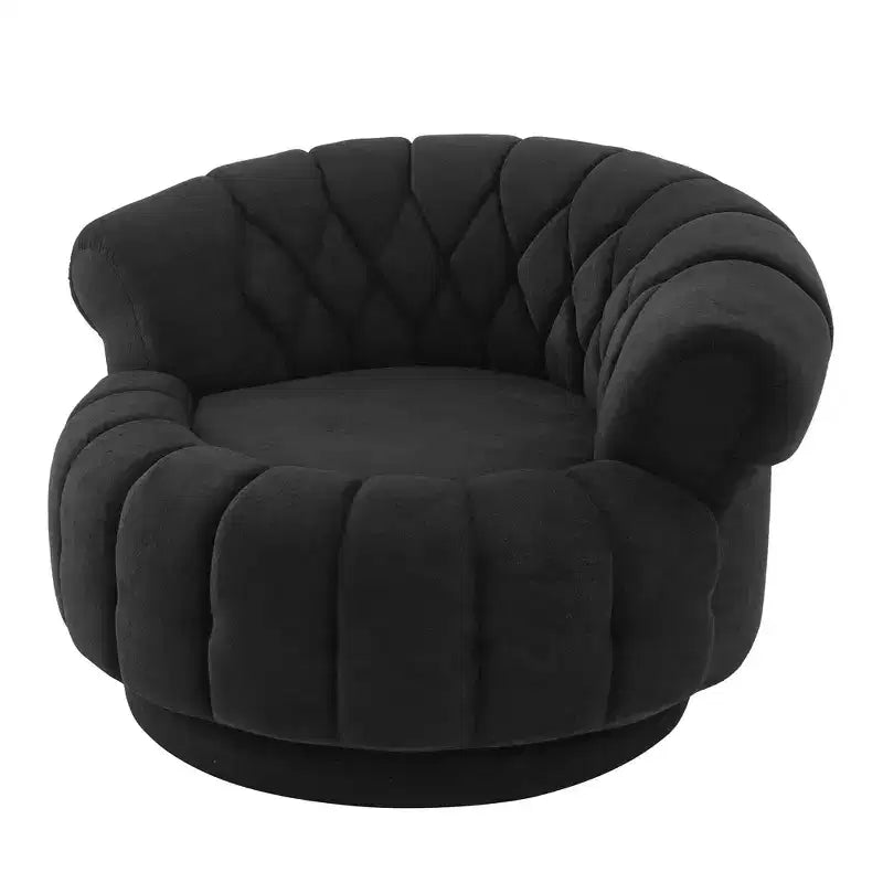 360 Swivel Round Accent Chair, Swivel Chair Sofa Chair Barrel Chair Round Club Chair for Living Room and Bedroom - ModernLuxe