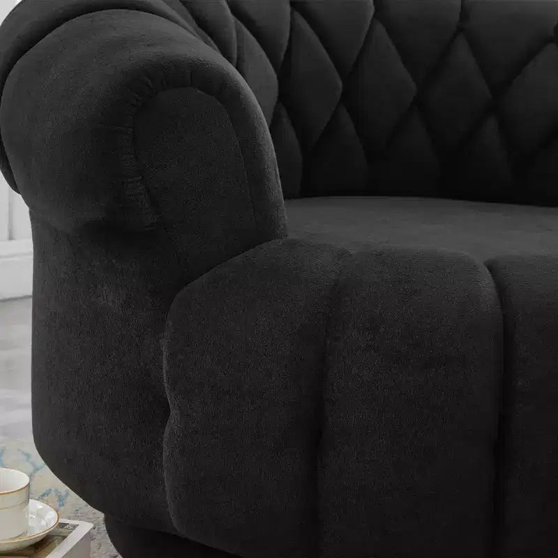 360 Swivel Round Accent Chair, Swivel Chair Sofa Chair Barrel Chair Round Club Chair for Living Room and Bedroom - ModernLuxe