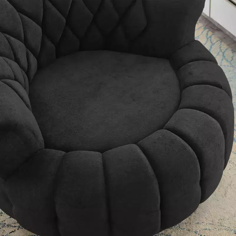 360 Swivel Round Accent Chair, Swivel Chair Sofa Chair Barrel Chair Round Club Chair for Living Room and Bedroom - ModernLuxe