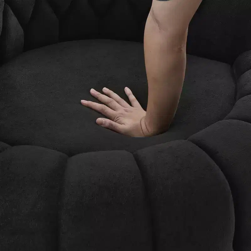 360 Swivel Round Accent Chair, Swivel Chair Sofa Chair Barrel Chair Round Club Chair for Living Room and Bedroom - ModernLuxe