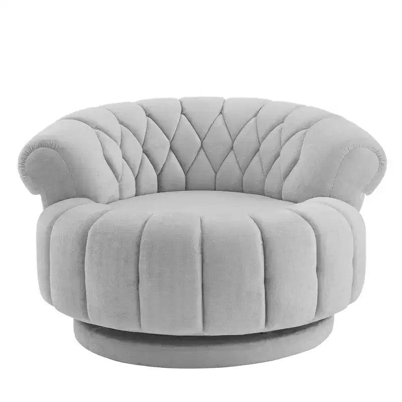 360 Swivel Round Accent Chair, Swivel Chair Sofa Chair Barrel Chair Round Club Chair for Living Room and Bedroom - ModernLuxe