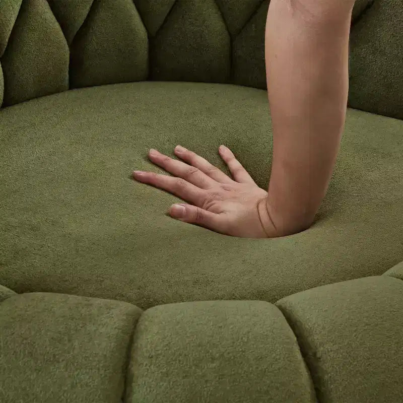 360 Swivel Round Accent Chair, Swivel Chair Sofa Chair Barrel Chair Round Club Chair for Living Room and Bedroom - ModernLuxe