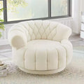 360 Swivel Round Accent Chair, Swivel Chair Sofa Chair Barrel Chair Round Club Chair for Living Room and Bedroom - ModernLuxe
