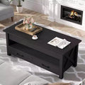 Acekool Dual Lift Top Coffee Table with Storage Drawers, 47 Inch Sofa Table
