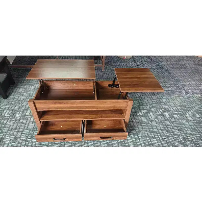 Acekool Dual Lift Top Coffee Table with Storage Drawers, 47 Inch Sofa Table