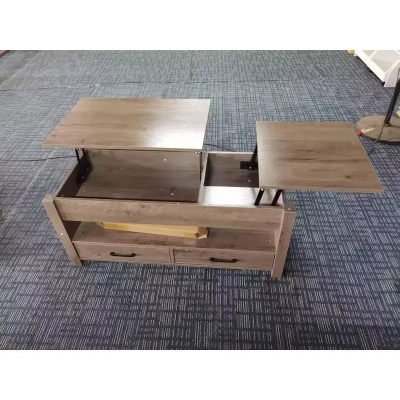 Acekool Dual Lift Top Coffee Table with Storage Drawers, 47 Inch Sofa Table