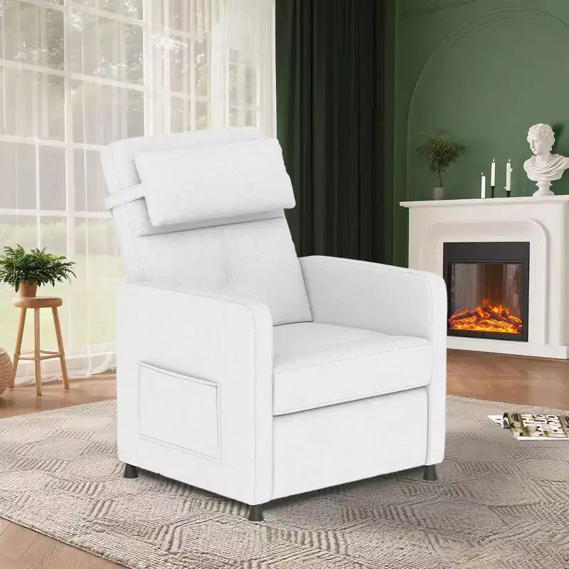 COZONY Adjustable Recliner Sofa Chair with USB Port, Tall Back, Padded Seat, 2 Side Pockets for Living Room Home Theater