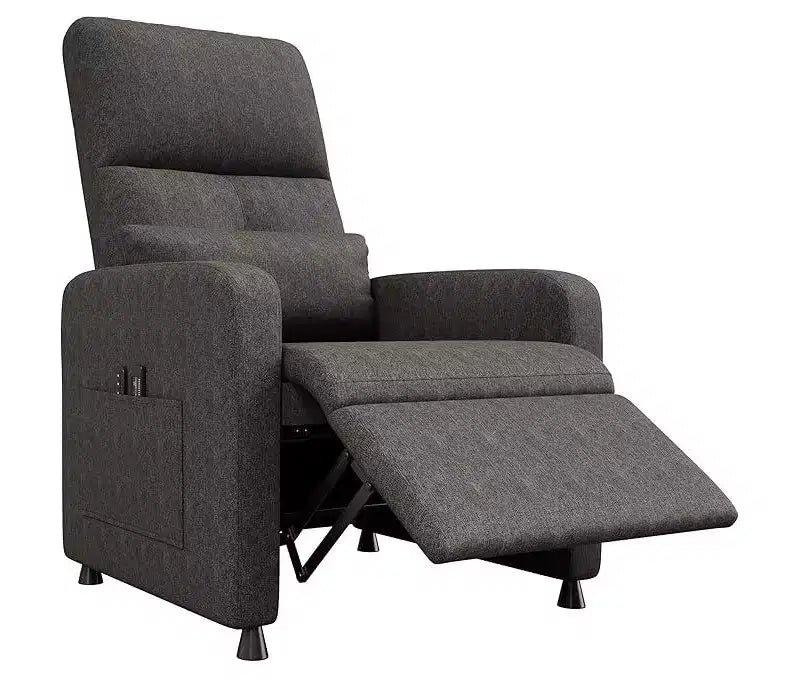 COZONY Adjustable Recliner Sofa Chair with USB Port, Tall Back, Padded Seat, 2 Side Pockets for Living Room Home Theater