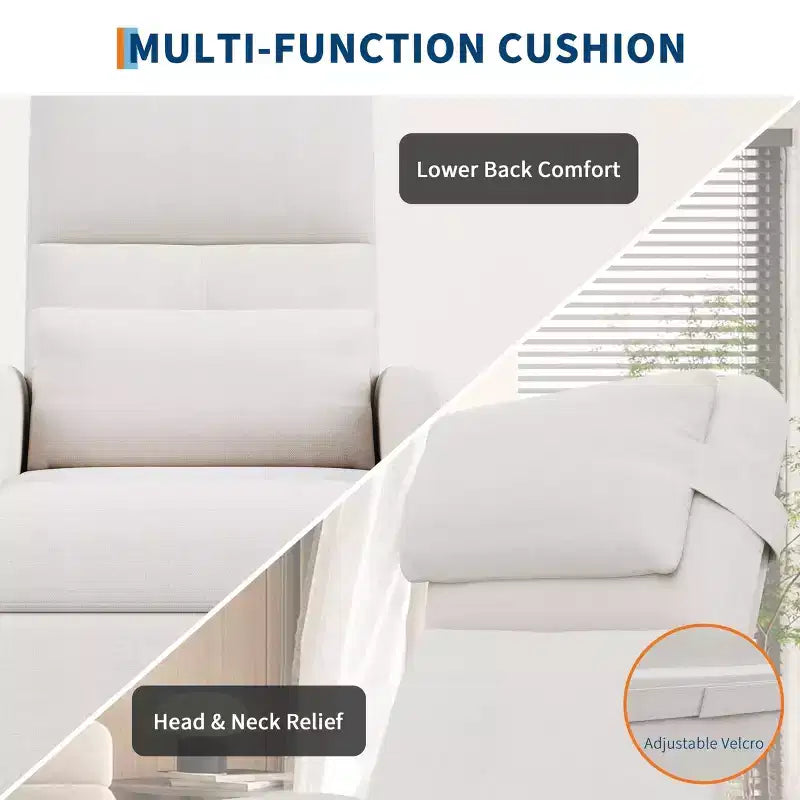 COZONY Adjustable Recliner Sofa Chair with USB Port, Tall Back, Padded Seat, 2 Side Pockets for Living Room Home Theater