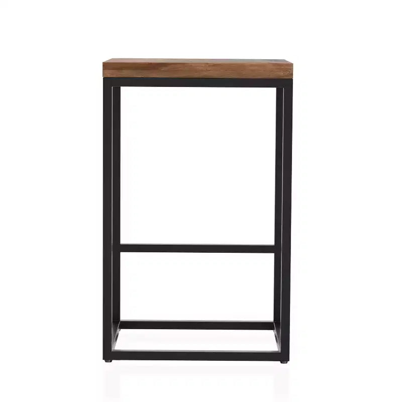 24/7 Shop At Home Fondaine Wooden Seat Counter Height Barstools Natural Oak