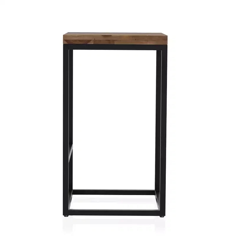 24/7 Shop At Home Fondaine Wooden Seat Counter Height Barstools Natural Oak