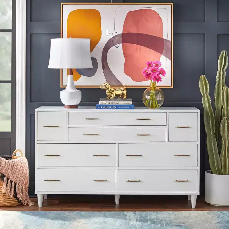 Lifestorey Ana Mid Century Modern 8 Drawer Dresser