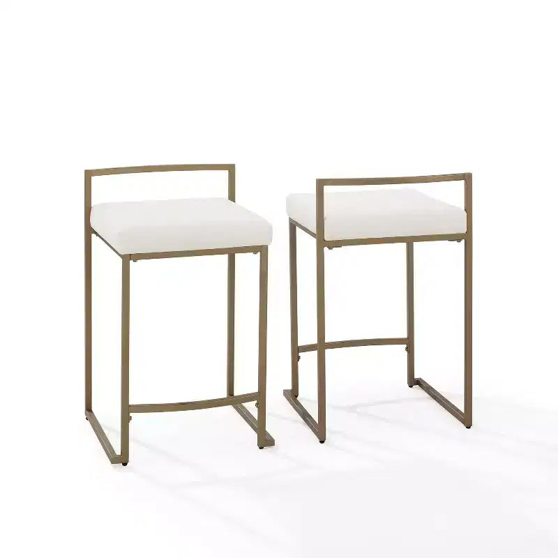 Set of 2 Harlowe Counter Height Barstools - Crosley
